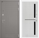 Дверь Лабиринт FORMA (Ю) 02 — Сандал белый, стекло черное