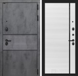 Дверь Лабиринт INFINITY (Ю) 22 — Белый софт, черная вставка