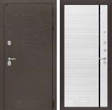 Дверь Лабиринт SMOKY (Ю) 22 — Белый софт, черная вставка