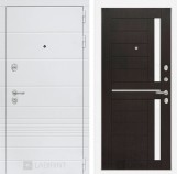 Дверь Лабиринт TRENDO 02 — Венге, стекло белое